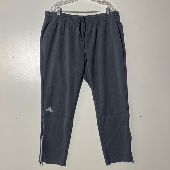 Adidas Climalite Gray Relaxed Straight Joggers Athletic Sweatpants Men Size 2XL - Picture 1 of 8
